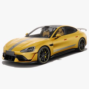 3D Xiaomi SU7 Ultra 2025 with interior model