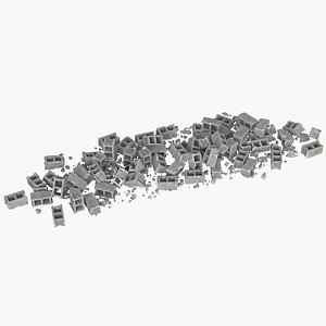 3D Concrete Block Debris 3