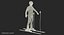 Downhill Male Skier Rigged 3D Model