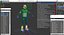 Downhill Male Skier Rigged 3D Model