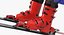 Downhill Male Skier Rigged 3D Model