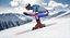 Downhill Male Skier Rigged 3D Model