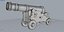 3D Naval Cannon ball Antique higth quality 3D model