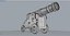 3D Naval Cannon ball Antique higth quality 3D model