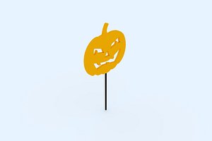 3D candy pumpkin 6 model