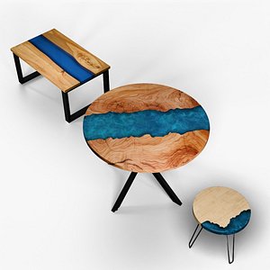 Resin Tables Pack 3D model