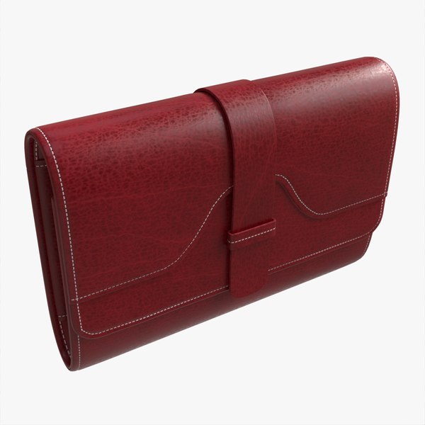 Leather Wallet for Women Red model