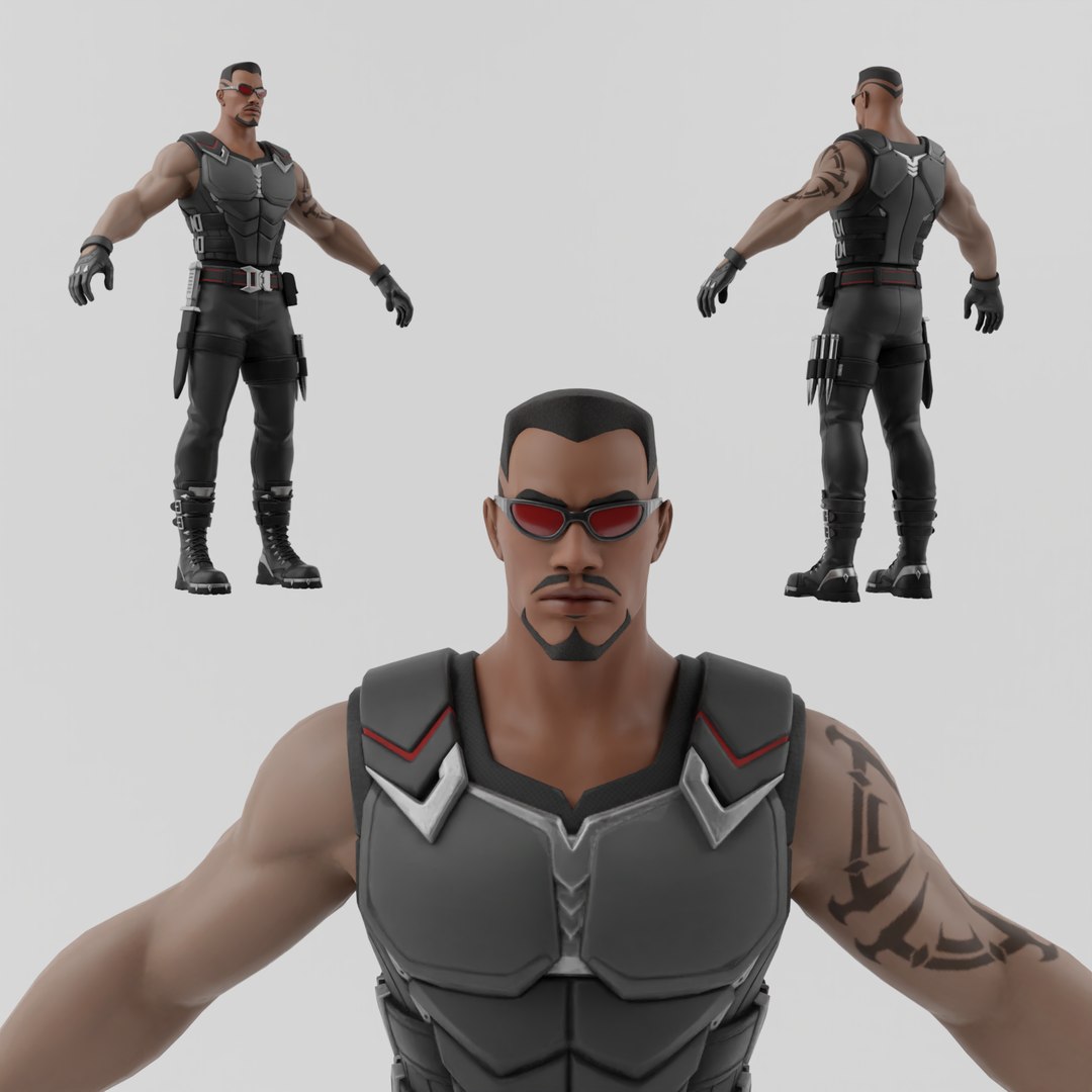 modelo 3d Blade Lowpoly Rigged - TurboSquid 2033873