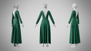 3D Dress 35 Caribbean Green model