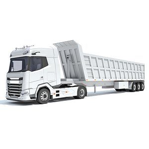 3D Truck with Tipper Trailer