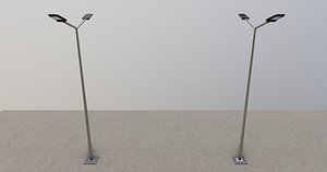 5 Meter Conical Lighting Pole -Double Consol 3D