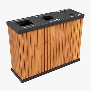 eco recycle bin 3 3D