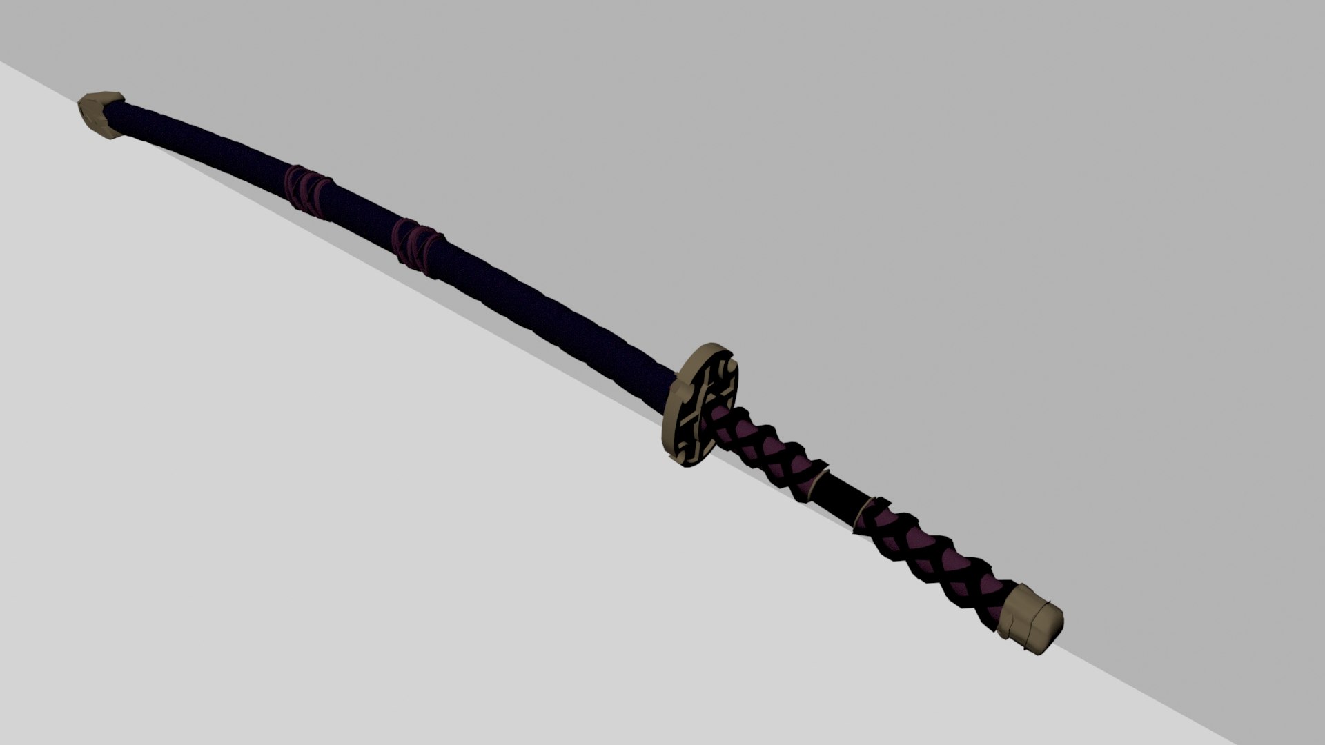 katana sword shusui 3d model