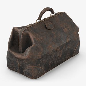 3D Vintage Shabby Leather Bag model