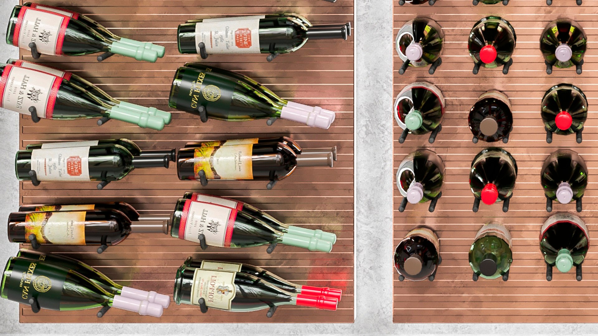 3D Large Wine Rack - TurboSquid 2052737