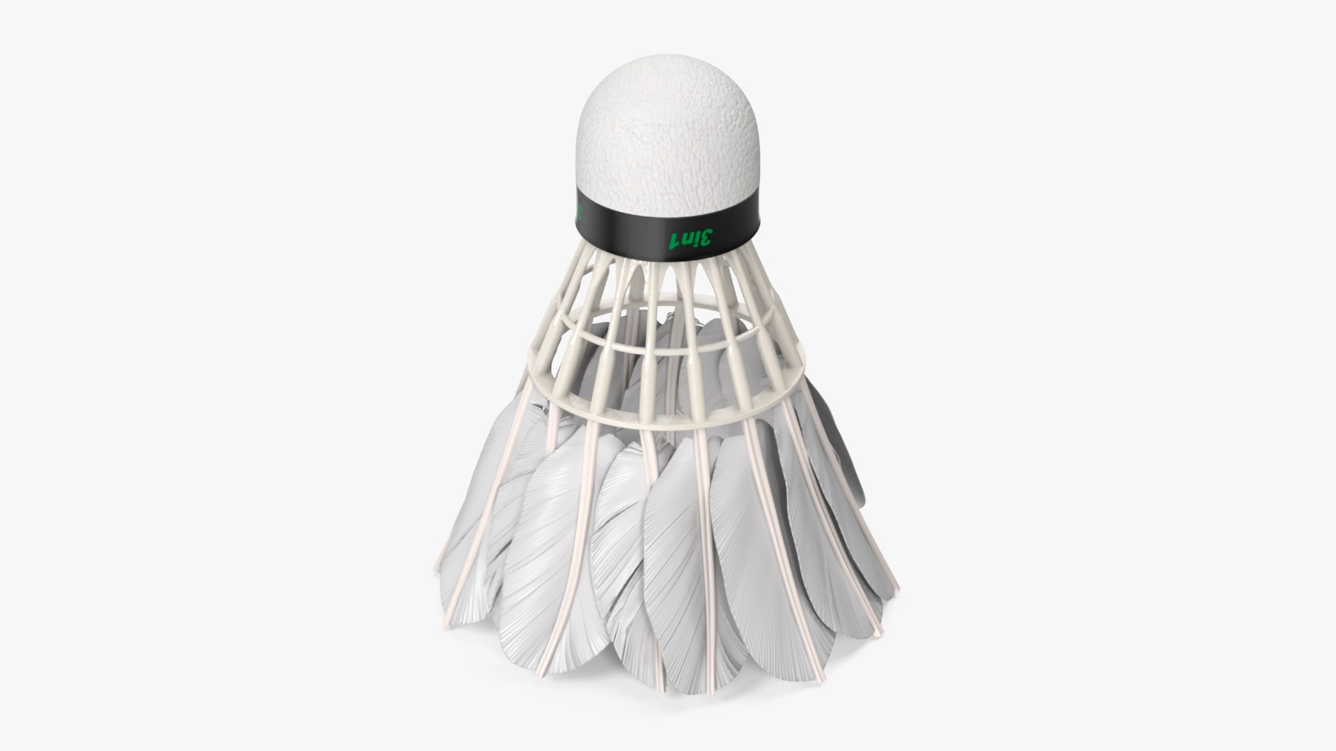 Badminton Feather Shuttlecock New 3D model preview