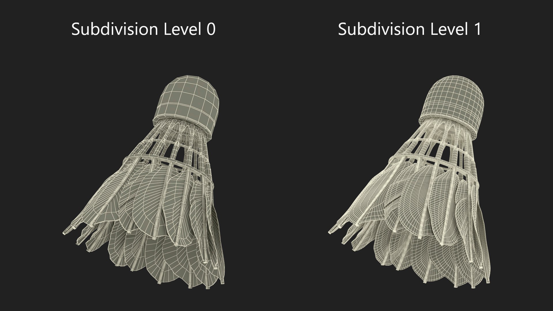 Badminton Feather Shuttlecock New Model - TurboSquid 2191664