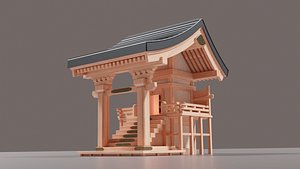 3D japanese temple