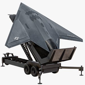 Rigged X-Bat VTOL AI Fighter Jet With The Launchpad Shield AI PBR 3D