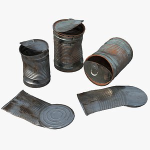 Food Cans Dirty and Crushed model