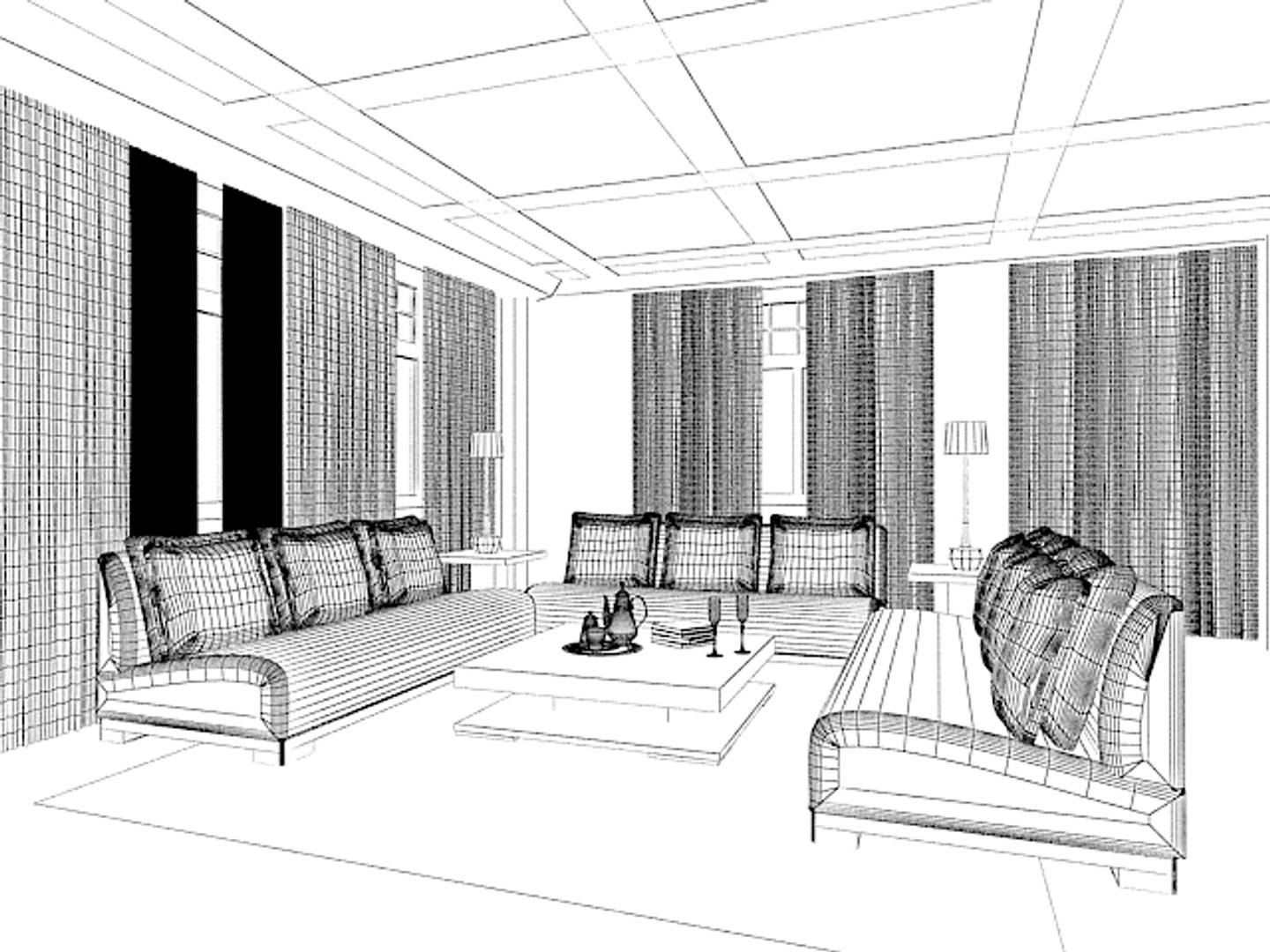 tea room 3d model