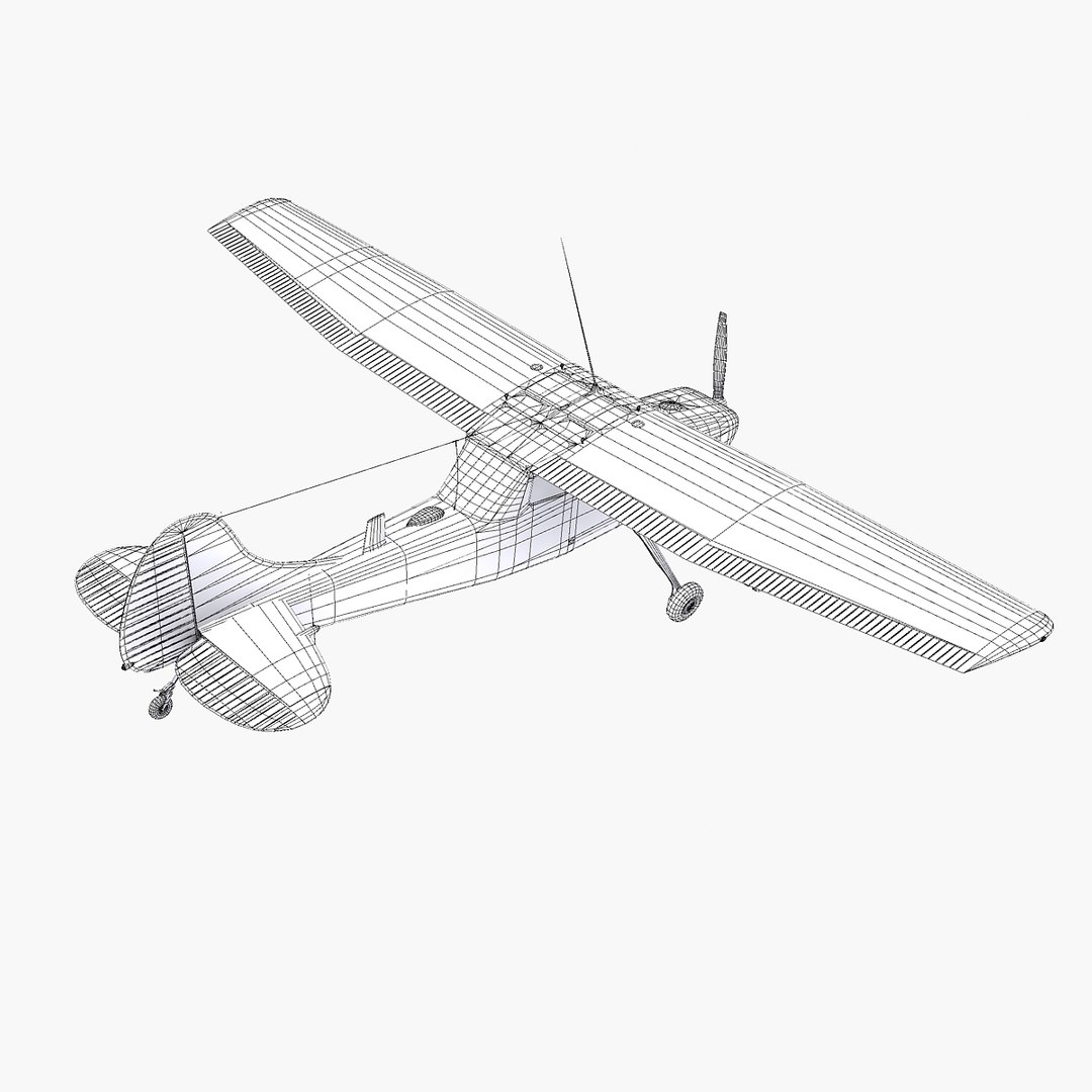 3d model cessna o-1 bird dog