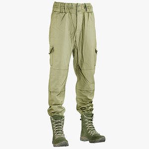 Military Pants With Boots 1