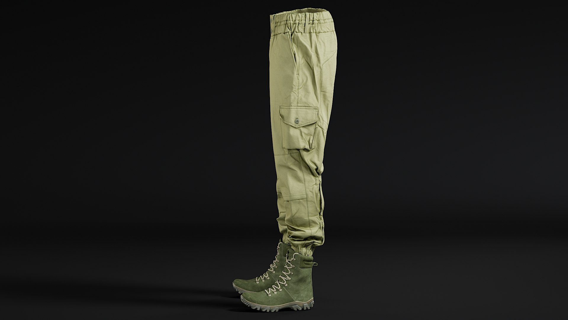 3D model realistic military pants boots TurboSquid 1530070