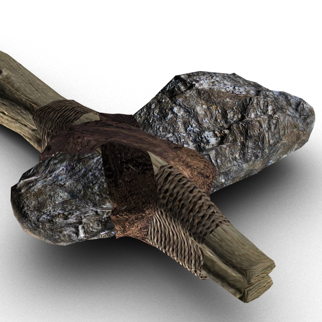 Stoneage hammer 3D model TurboSquid 1397679