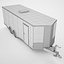 3D Enclosed Car Hauler Trailer 01