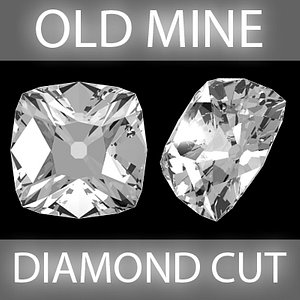 3d model old diamond cut