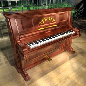 new wall style piano keyboard 3d 3ds
