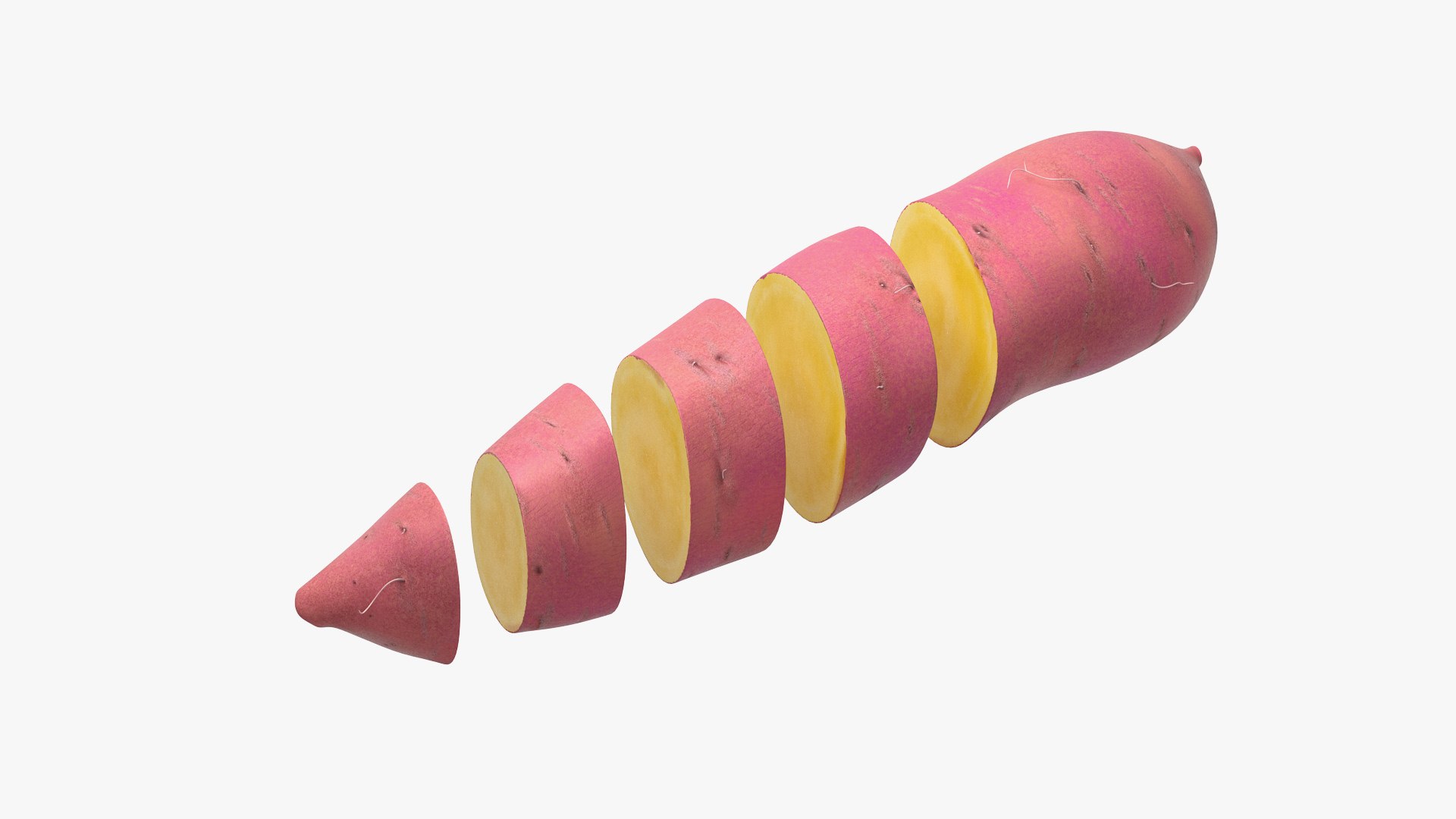 Sweet Potato Red Cut 3D model preview