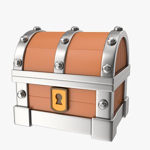Stylized Closed Treasure Chest