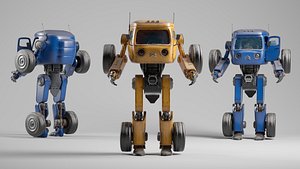 RETRO BUS ROBOT 3D model