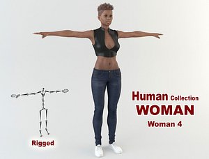 young woman 3D model