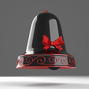 Christmas bell trendy black and red design