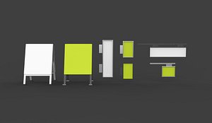 japanese signboard 3D model model