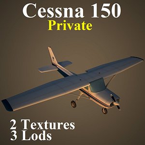 3d cessna 150 private pvt model