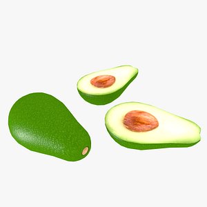 avocado games fruit 3D model