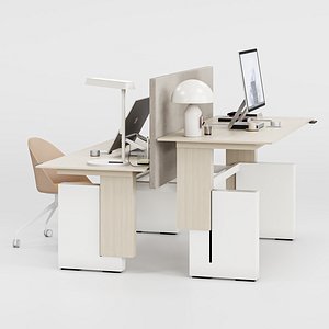 3D model Office workplace Citterio