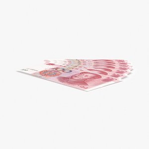 100 Yuan Note Fanned