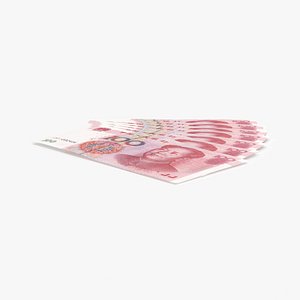 100 Yuan Note Fanned