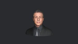 3D Sylvester Stallone- Realistic bust head ready 3d Model model
