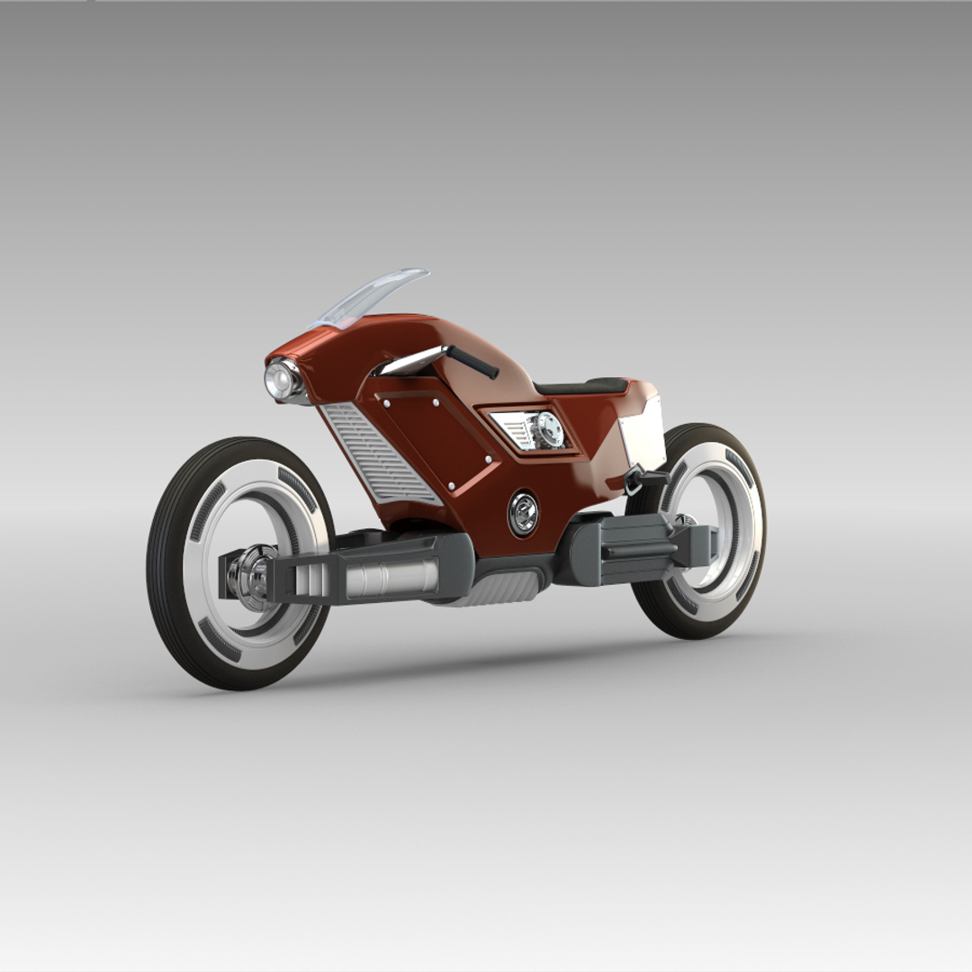 3d Futuristic Racing Bike