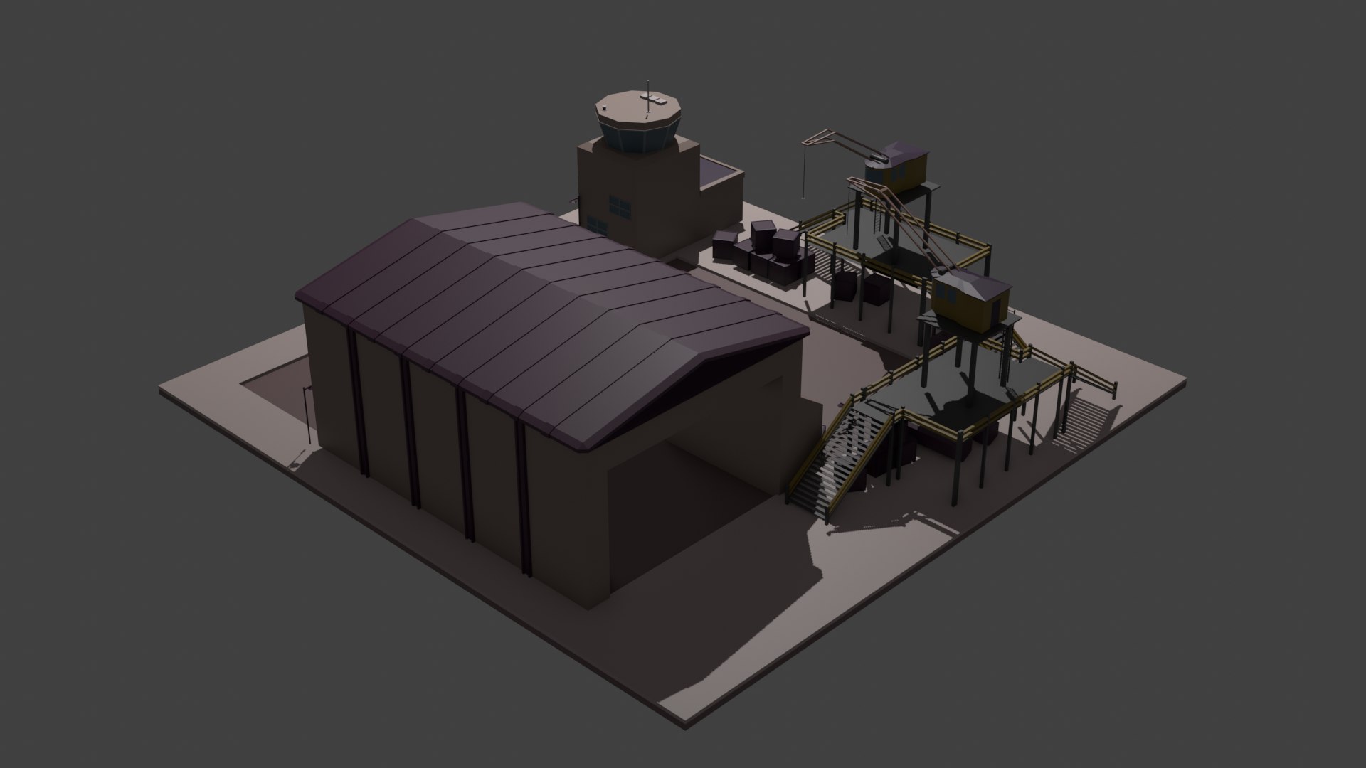 Zeppelin Field 3D Model - TurboSquid 2133143