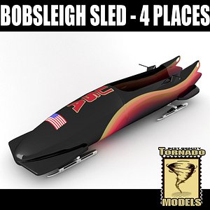3d bobsleigh sled - 4 model