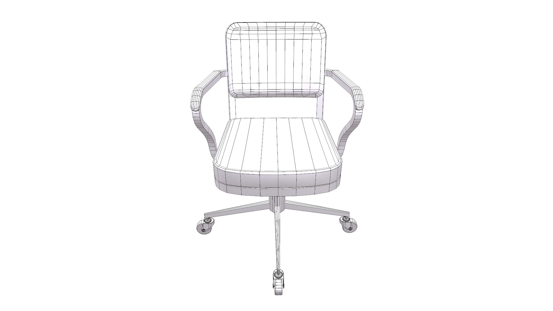 3D Old Office Chair Lowpoly PBR model TurboSquid 2072023