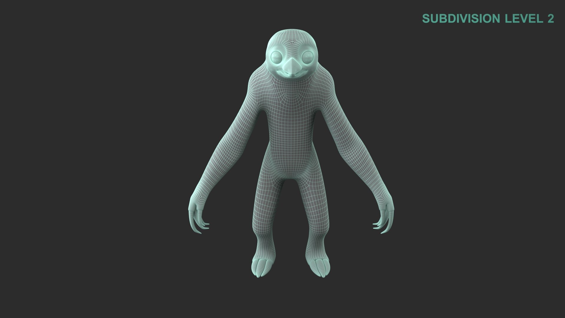 Cartoon Sloth Character 3D model https://p.turbosquid.com/ts-thumb/Tu/ezBlL1/Qi/wireframe0002/jpg/1691388341/1920x1080/fit_q87/3c5474cfadae6dea39d2f6ad1fc78640082cf789/wireframe0002.jpg