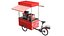 Carrito de comida completo detallado en bicicleta